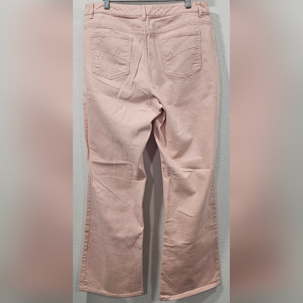 Liz Claiborne Women's Bootcut Jeans Blush Pink Size 14 NWOT - Picture 2 of 13